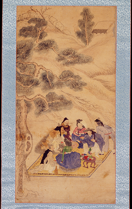 야연(작자 미상), 종이에 채색, 76cm×39cm, 국립중앙박물관 소장