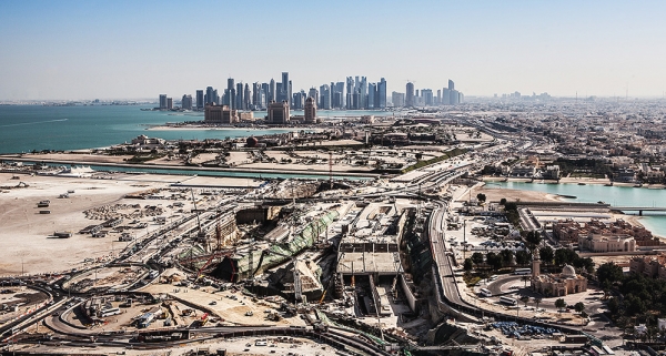 현대건설이 올해 12월 완공 예정인 카타르 루사일 고속도로 건설공사 현장. [사진=현대건설]