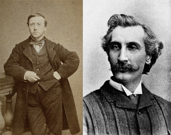 Jules Émile Planchon(좌) 과 Charles Valentine Riley(우).