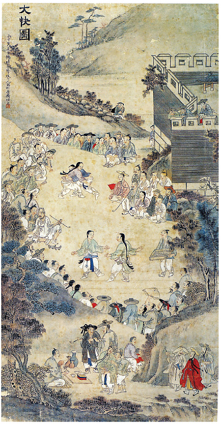 유숙 作 '대쾌도', 1846년, 종이에 채색, 105cm×54cm, 서울대 박물관 소장
