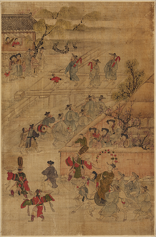 '삼일유가(三日遊街)', 작자 미상, 18세기 말~19세기 초, 비단에 채색, 53.9cm×35.2cm, 국립중앙박물관 소장