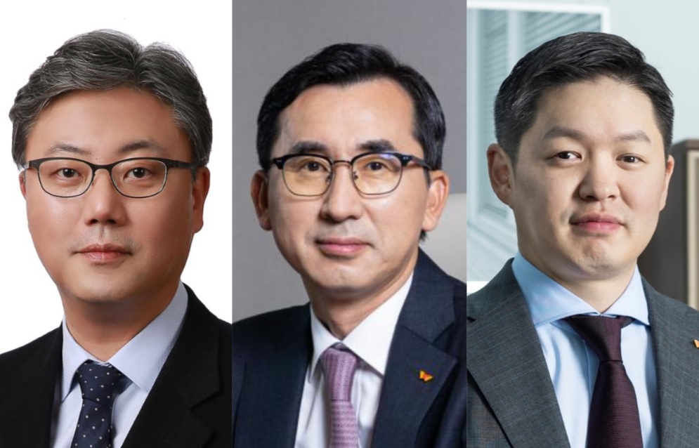 (왼쪽부터) 박성하 신임 SK스퀘어 CEO, 이성형 SK(주) CFO, 최성환 SK네트웍스 사업총괄 사장. [사진=해당사 제공]