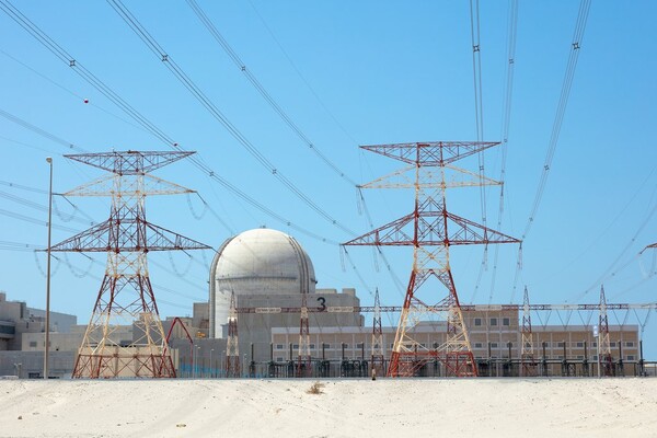 우리나라 1호 수출 원전인 아랍에미리트(UAE) 바라카 원자력발전소 3호기. [한전 제공=연합뉴스]