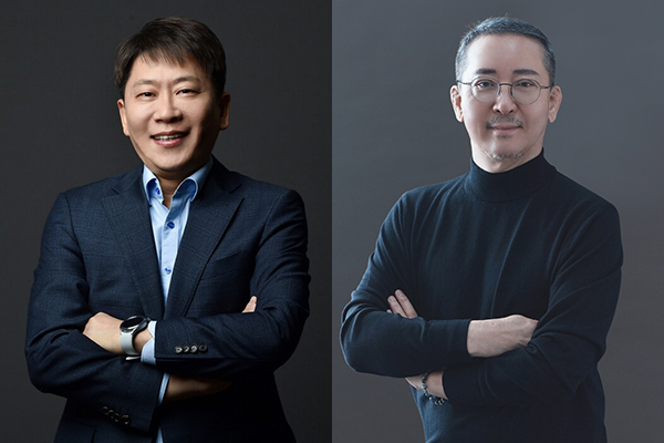 LG에너지솔루션 신임 CEO로 선임된 김동명 사장(왼쪽)과 '용퇴'를 선언한 권영수 부회장(오른쪽)과 [LG에너지솔루션 제공=뉴스퀘스트]