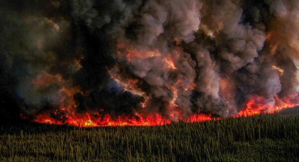 2023년 캐나다 산불은 캐나다 역사상 가장 큰 면적을 태운 것으로는 역사상 신기록을 세웠다. 이 산불은 캐나다 내 광대한 산림 지역을 황폐화시켰으며, 북반구 전역, 그리고 유럽과 중국에 이르기까지 대기 질에 심각한 영향을 미쳤다. [사진=로이터 연합뉴스]