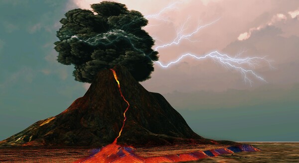 최근 프랑스 과학자들은 새로운 연구에서 지구의 첫 생명체는 화산 폭발과정이라는 지구 자체 사건에서 시작되었다고 주장하면서 기존의 외계생명체도입설에 반론을 제시했다. [사진=픽사베이]