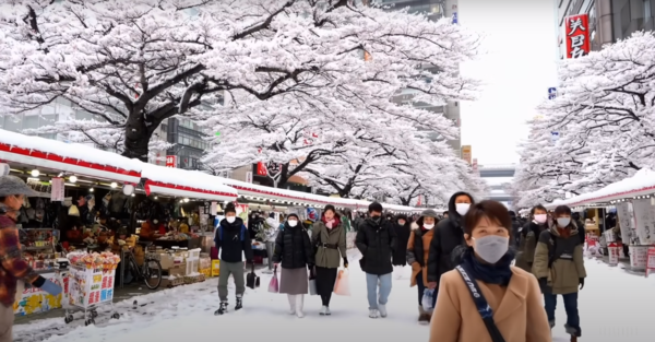 오픈AI가 공개한 '소라' 예시. '눈 내리는 도쿄의 풍경'이란 텍스트를 바탕으로 제작됐다. [오픈AI 제공=뉴스퀘스트]