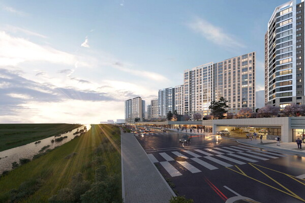 파주 운정신도시 '운정자이 퍼스트시티' 단지내상가 투시도 [GS건설 제공=뉴스퀘스트]