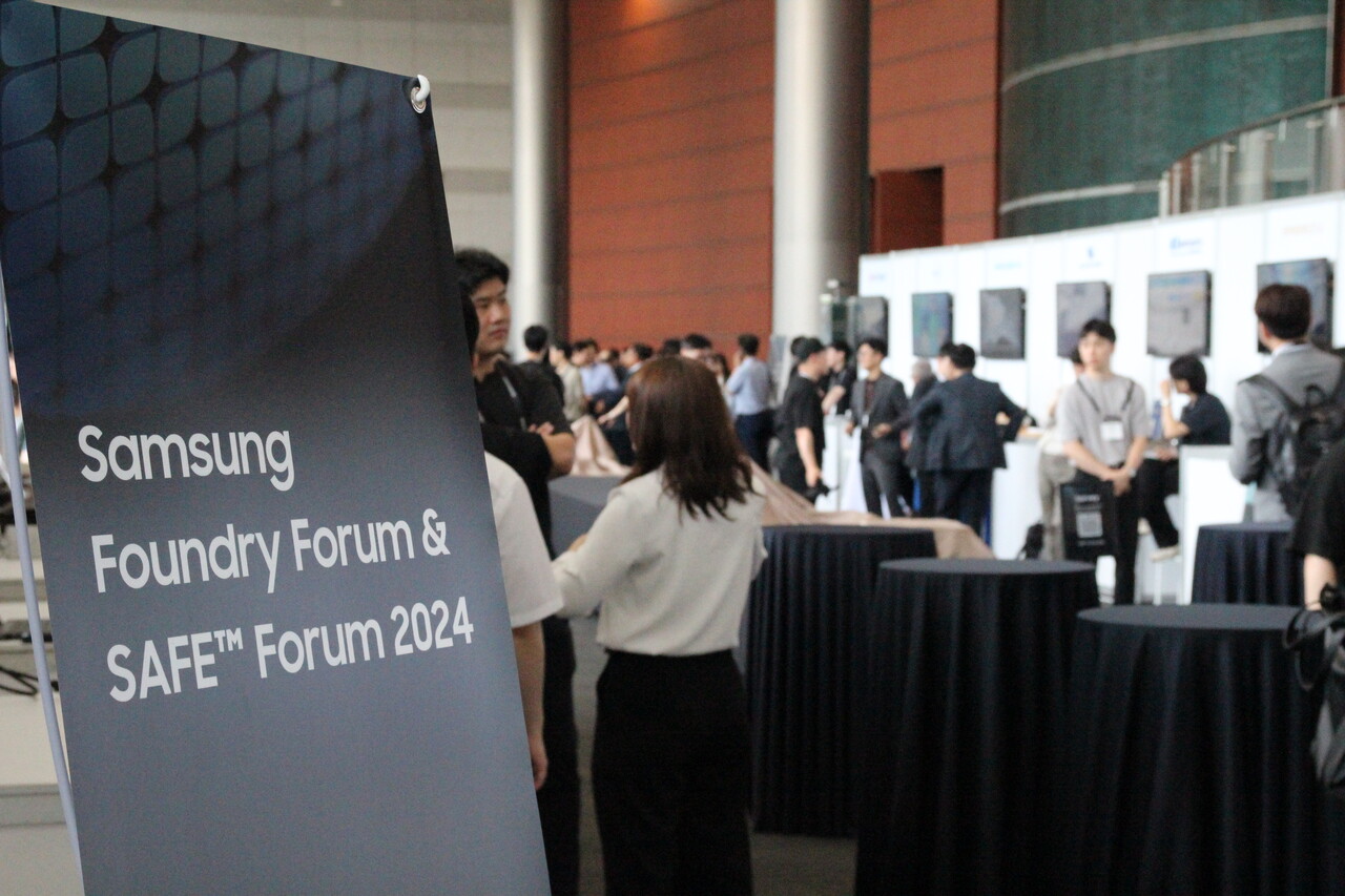 삼성전자가 9일 서울 강남구 코엑스에서 삼성 파운드리 포럼과 세이프(SAFE) 포럼을 개최했다. [사진=김민우 기자]
