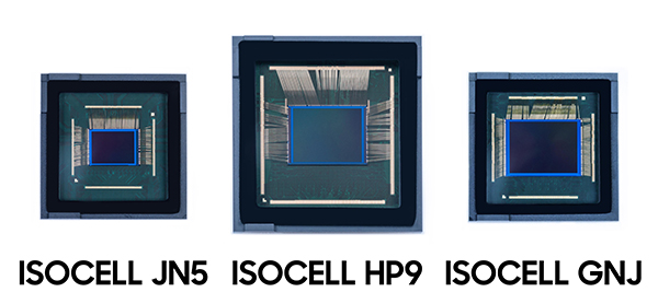 삼성전자가 지난달 27일 공개한 플래그십 이미지센서 제품 3종. [삼성전자 제공=뉴스퀘스트]