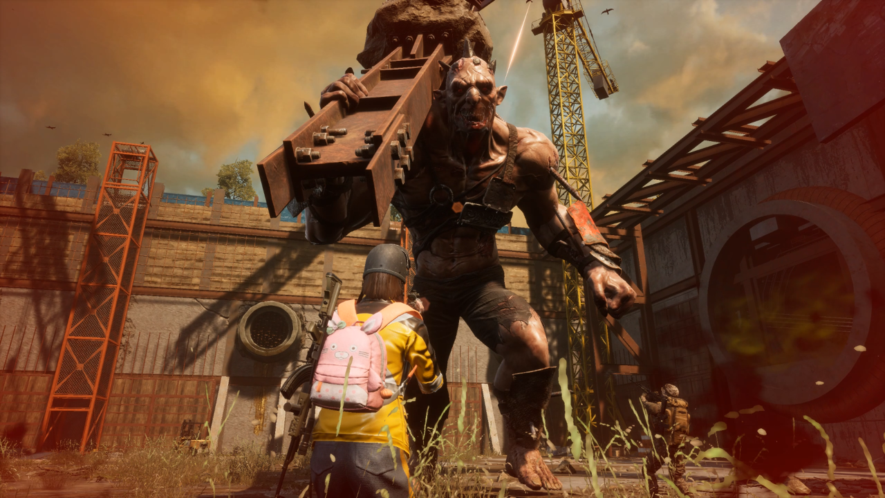 NHN의 신작 '다키스트 데이즈'의 37번가 공사 현장 인게임(PC) 화면. 다른 플레이어와 함께 보스 좀비를 얼마나 빠르게 처치하느냐가 관건인 모드다. [NHN 제공=뉴스퀘스트]