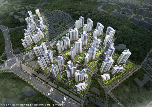 산성역 헤리스톤 조감도 [대우건설 제공=뉴스퀘스트]