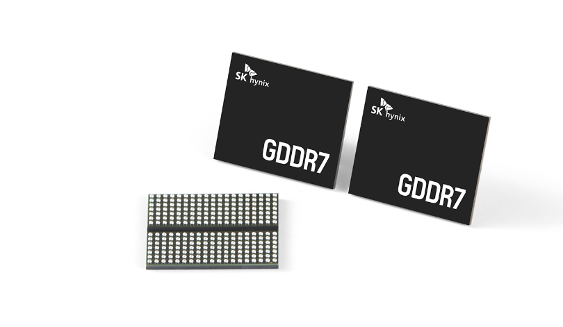 SK하이닉스가 업계 최고 성능이 구현된 차세대 그래픽 메모리 제품 'GDDR7'을 공개했다. [SK하이닉스 제공=뉴스퀘스트]