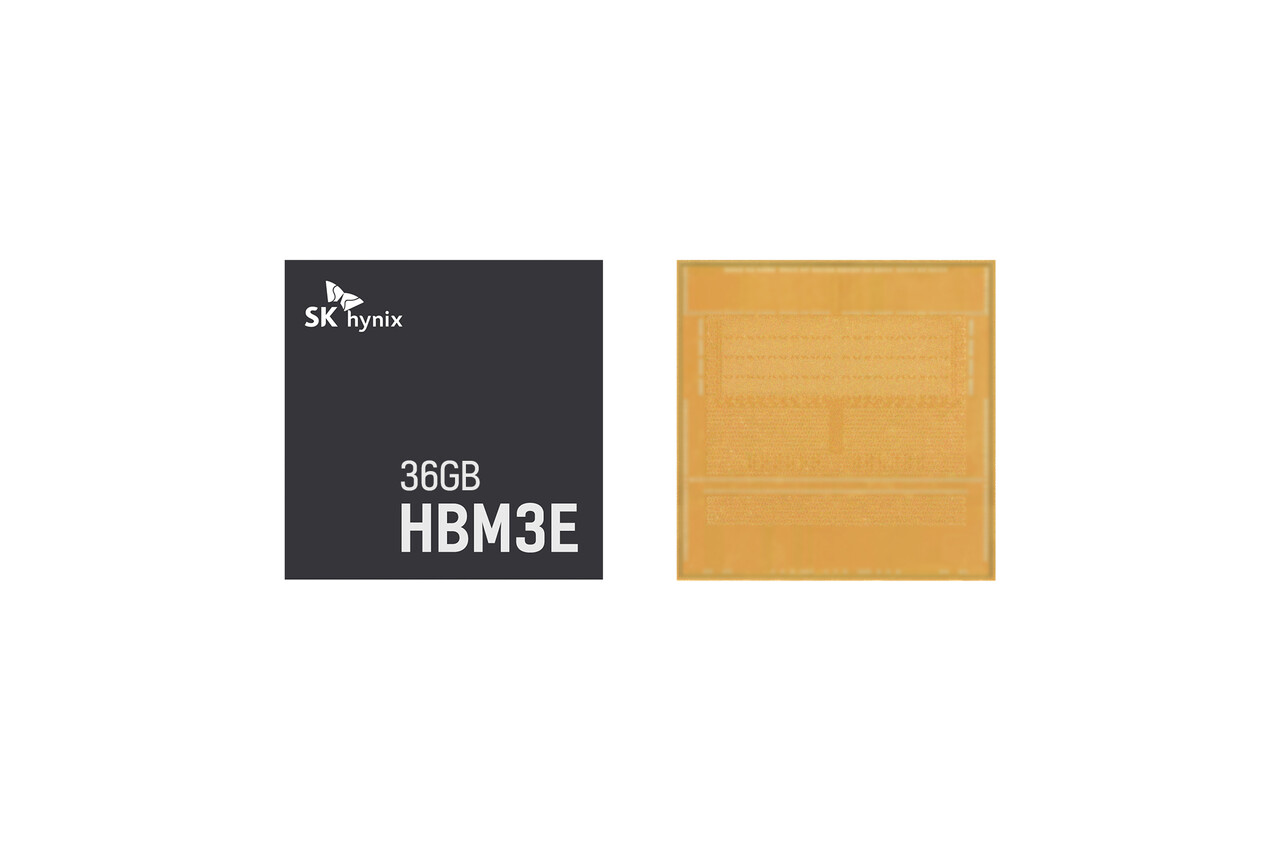 SK하이닉스는 현존 HBM(고대역폭메모리) 최대용량인 36GB(기가바이트)를 구현한 5세대 HBM(HBM3E) 12단 신제품을 세계 최초로 양산하기 시작했다. [SK하이닉스 제공=뉴스퀘스트]