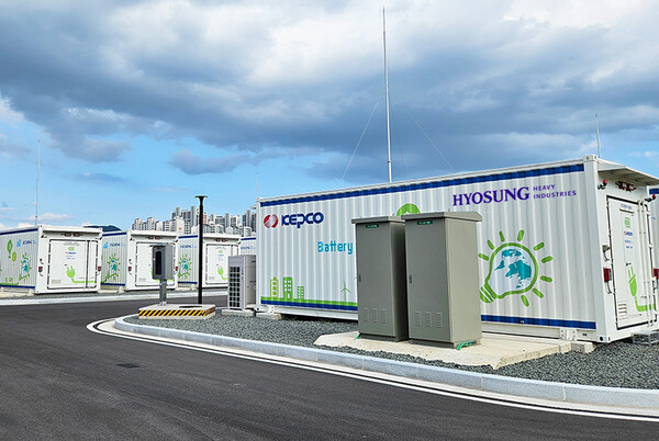 경남 밀양 부북발전소에 설치된 국내최대 용량의 에너지저장장치 