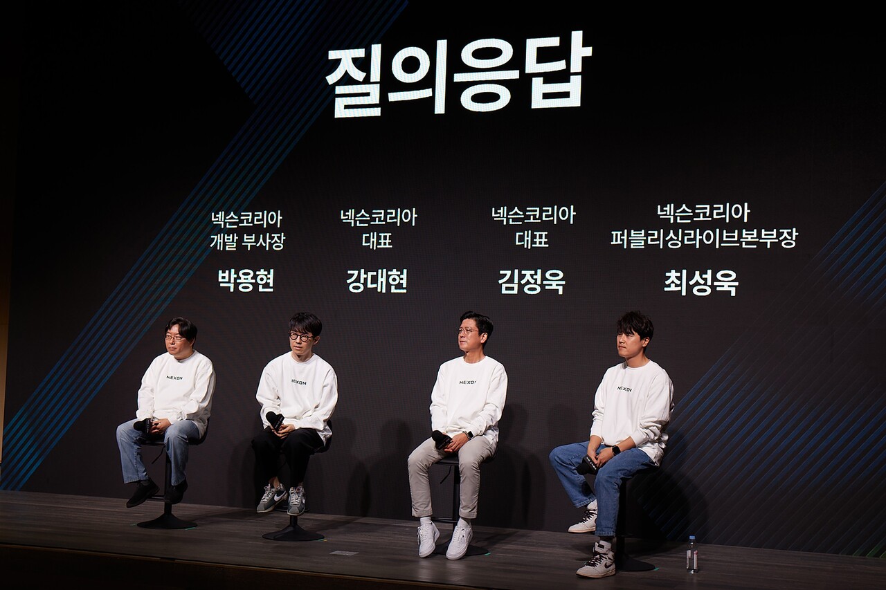 30일 열린 미디어데이 'NEXT ON'에서 진행된 질의응답 세션. [넥슨 제공=뉴스퀘스트]