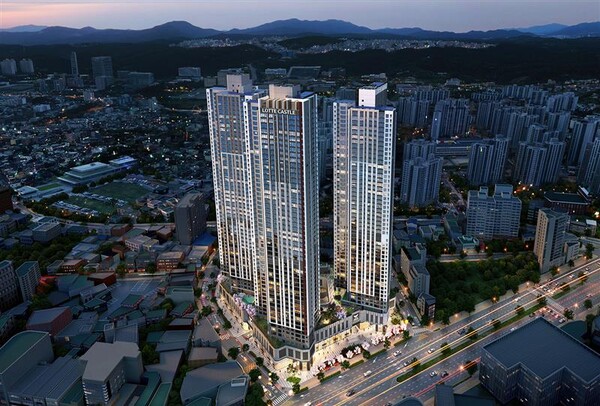 번영로 롯데캐슬 센트럴스카이 조감도 [롯데건설 제공=뉴스퀘스트]