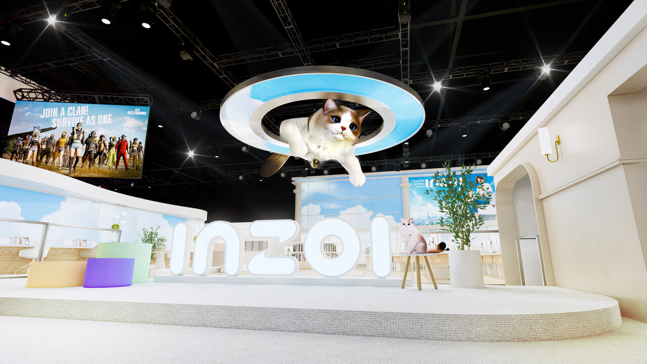 크래프톤은 지난 7월 독일 쾰른에서 열린 '게임스컴 2024'에서 기대 신작 '다크앤다커 모바일'과 '인조이'의 새로운 소식과 체험형 프로그램을 제공했다. 사진은 인조이 부스. [크래프톤 제공=뉴스퀘스트]