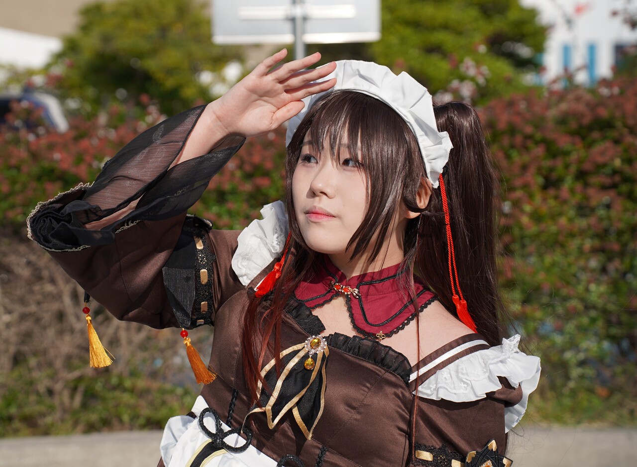 원신의 '호두'를 코스프레한 문채원(20)씨. [사진=김민우 기자]