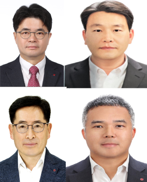 (사진 좌측 상단부터 시계방향으로) LG화학 김노마 신임 전무, 김호근 신임 전무, 이지웅 신임 전무, 박기순 신임 전무. [LG화학 제공=뉴스퀘스트]
