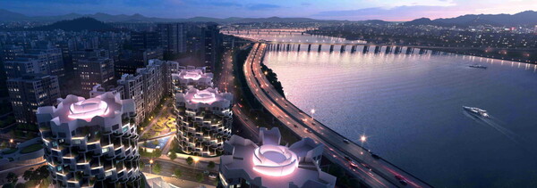 래미안 글로우 힐즈 한남 원형주동 [삼성물산 건설부문 제공=뉴스퀘스트]