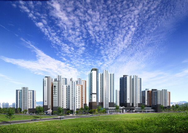 고덕국제신도시 미래도 파밀리에 투시도 [신동아건설 제공=뉴스퀘스트]