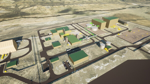 테라파워가 미국 와이오밍주 캐머러시에 345메가와트(MW) 규모로 설치할 4세대 소듐냉각고속로 ‘나트륨’ 조감도 [HD현대 제공=뉴스퀘스트] 
