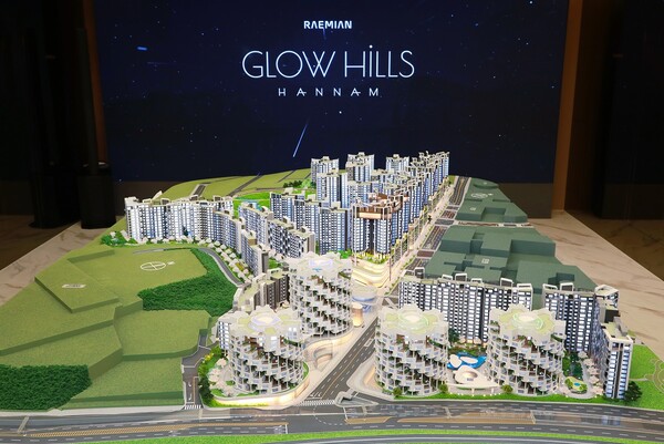   삼성물산 한남4 홍보관 모형  [삼성물산 건설부문 제공=뉴스퀘스트]