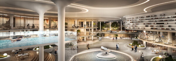 래미안 글로우힐즈 한남 센트럴 커뮤니티 조감도 [삼성물산 건설부문 제공=뉴스퀘스트]