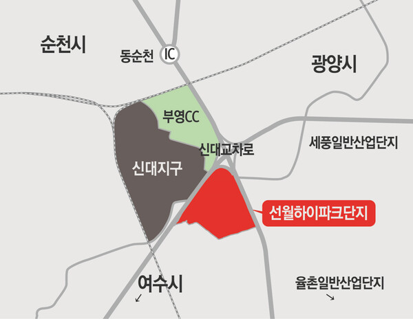 선월하이파크 단지 위치도 [중흥그룹 제공=뉴스퀘스트]