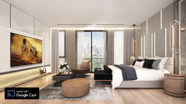 구글캐스트가 탑재된 삼성전자 호텔 TV 라이프스타일 이미지. [삼성전자 제공=뉴스퀘스트]