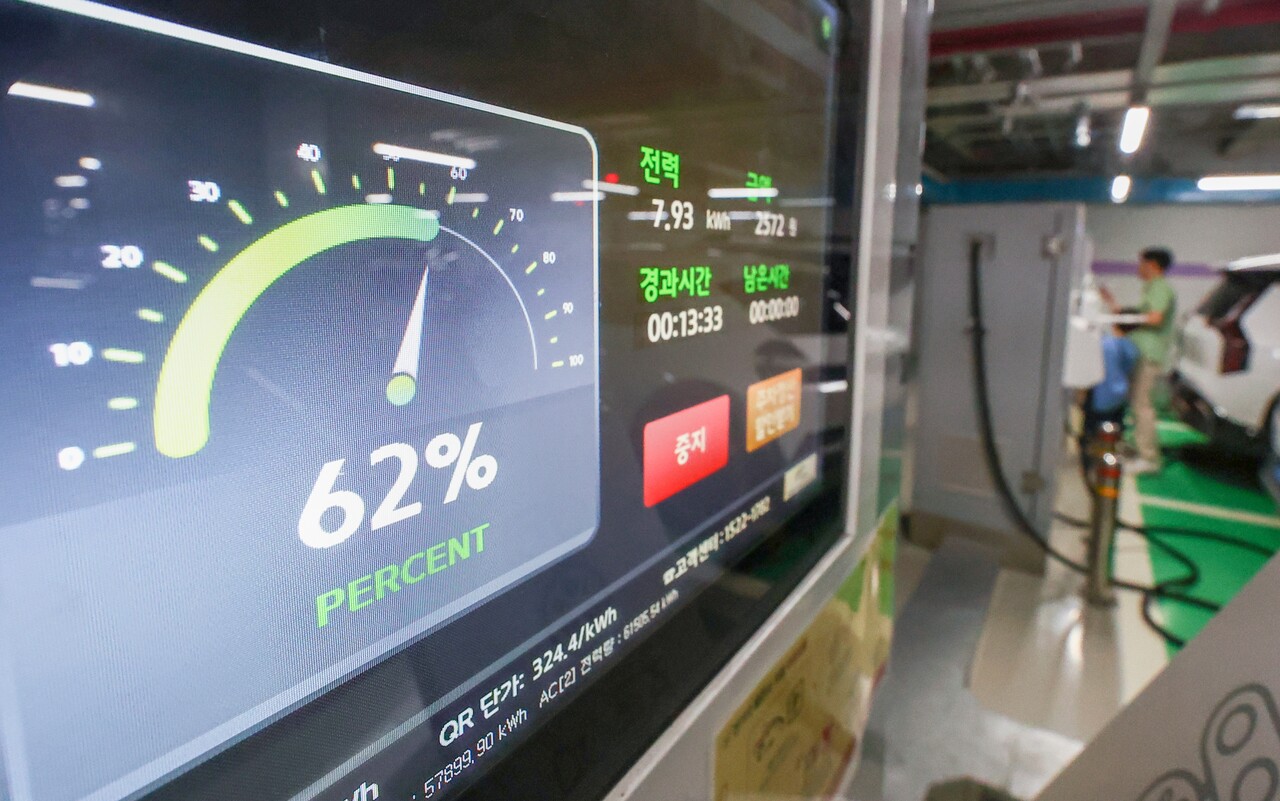 전기차 배터리 충전. [사진=연합뉴스]