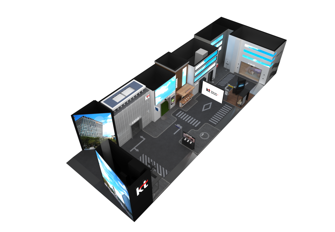 오는 3월 3일부터 6일까지 진행되는 'MWC 2025' KT 부스 모형도. [사진=KT]