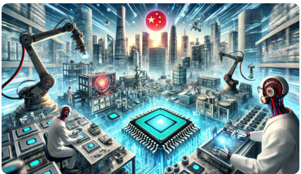 중국 반도체 산업의 역동성을 보여주는 이미지[챗GPT]