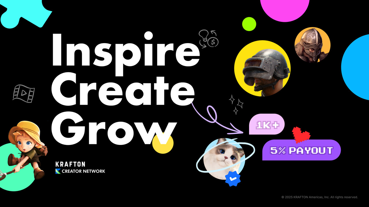 크래프톤 크리에이터 네트워크 이미지. [사진=크래프톤]