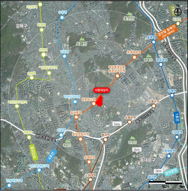 장위12구역 사업대상지. [사진=국토교통부]