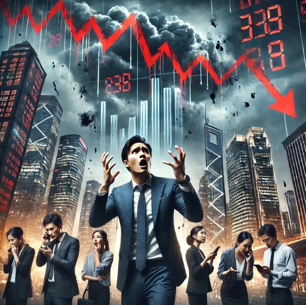 2일(현지시간) 도널드 트럼프 미국 대통령의 상호관세 방침이 발표되면서 한국은 물론 아시아 증시가 급락세를 보이고 있다. 이미지는 챗GPT를 활용해 만들었습니다.[이미지=DALL·E]