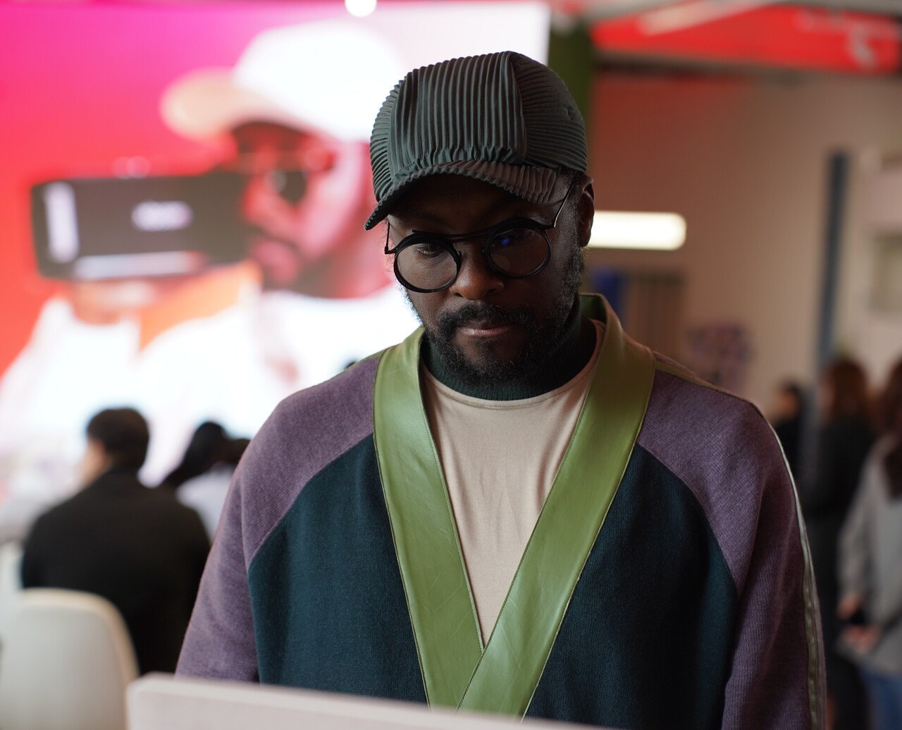 7일 'LG 엑스붐 브랜드데이'에 발표자로 참석한 세계적인 뮤지션 윌아이엠. [사진=김민우 기자]