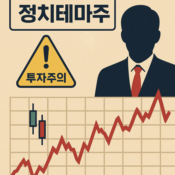 한국거래소 시장감시위원회는 최근 정치테마 관련 주가 과열 양상이 지속됨에 따라 ‘투자 유의 안내’(Investor Alert)를 발동한다고 23일 밝혔다. [사진=DALL·E]