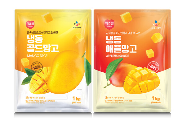 이츠웰 냉동망고 신상품 2종. [사진=CJ프레시웨이]