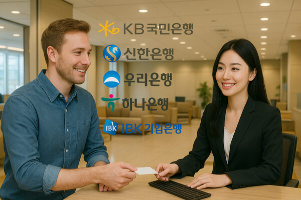 국내 은행들과 거래하는 외국인 고객이 늘면서 주요 은행들이 외국인 고객 편의성을 높이고, 각종 혜택을 제공하는 상품과 서비스를 연이어 선보이면서 신규 고객 유치 경쟁을 펼치고 있다. [사진=DALL·E]