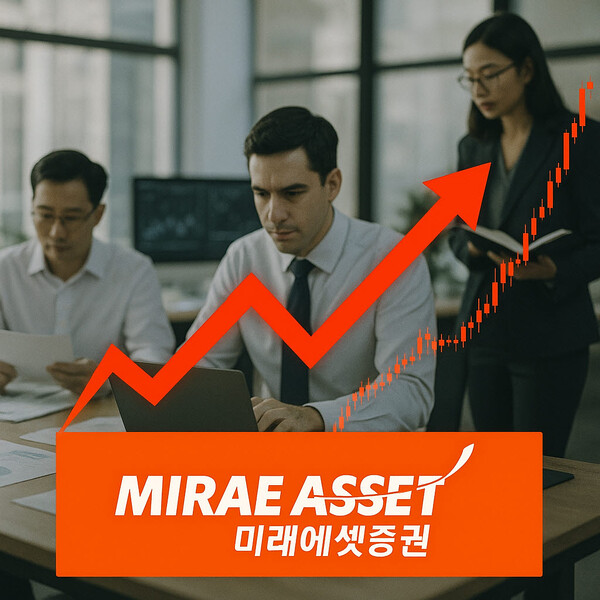 올해 1분기 시장 예상치를 뛰어넘는 실적을 기록한 미래에셋증권에 대해 주요 증권사들이 목표주가를 상향 조정하면서 긍정적인 투자의견을 제시했다. 미래에셋증권의 향후 주가 방향성을 예상한 가상의 이미지. [사진=DALL·E]