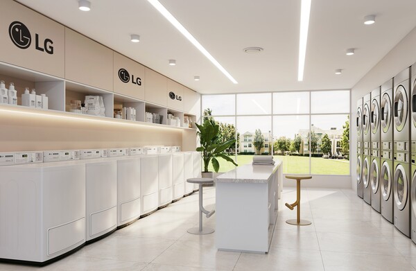 북미 코인 세탁소에 설치된 LG전자 상업용 세탁기. [사진=LG전자]