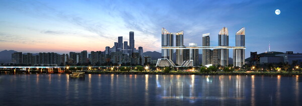 서울 용산정비창 전면1구역 투시도. [HD현대산업개발 제공]