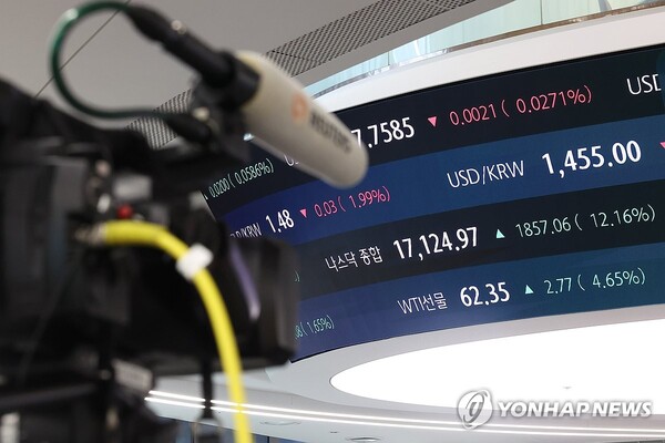 미국 증권거래소 금융시세판[사진=연합뉴스]