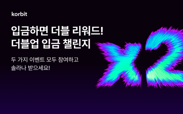 코빗은 ‘더블업 입금 챌린지’ 이벤트를 진행한다고 27일 밝혔다. [사진=코빗]