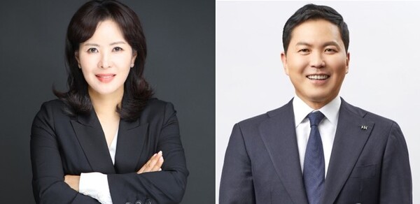 윤상현 콜마홀딩스 부회장(오른쪽)과 윤여원 콜마BNH 대표.