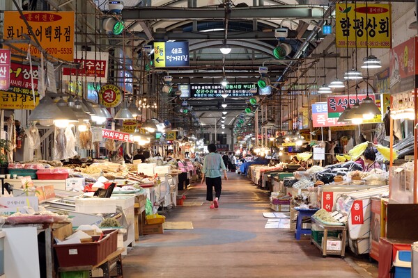 금융위원회는 서울 마포구 소상공인연합회 디지털교육센터에서 현장 간담회를 개최하고, 소상공인 금융 지원 정책 방향을 소개했다고 17일 밝혔다. 광주 서구 양동전통시장 모습. [사진=연합뉴스] 
