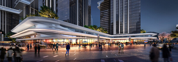 포디움 조명 투시도 [사진=HDC현대산업개발 제공]