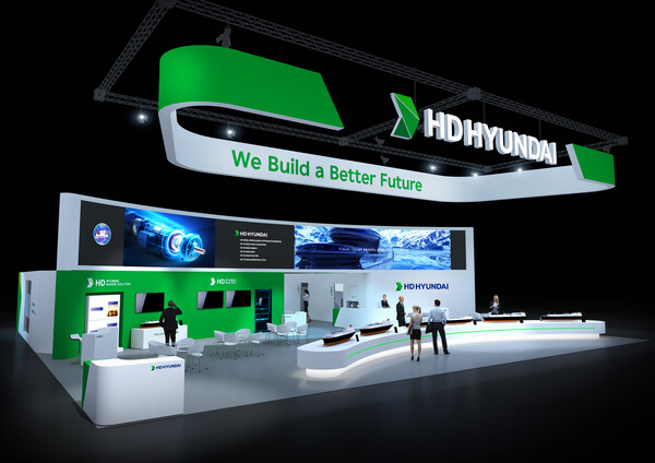 9일 이탈리아 밀라노에서 열리는 '가스텍 2025'에 마련된 HD현대 부스 조감도. [사진=HD현대]
